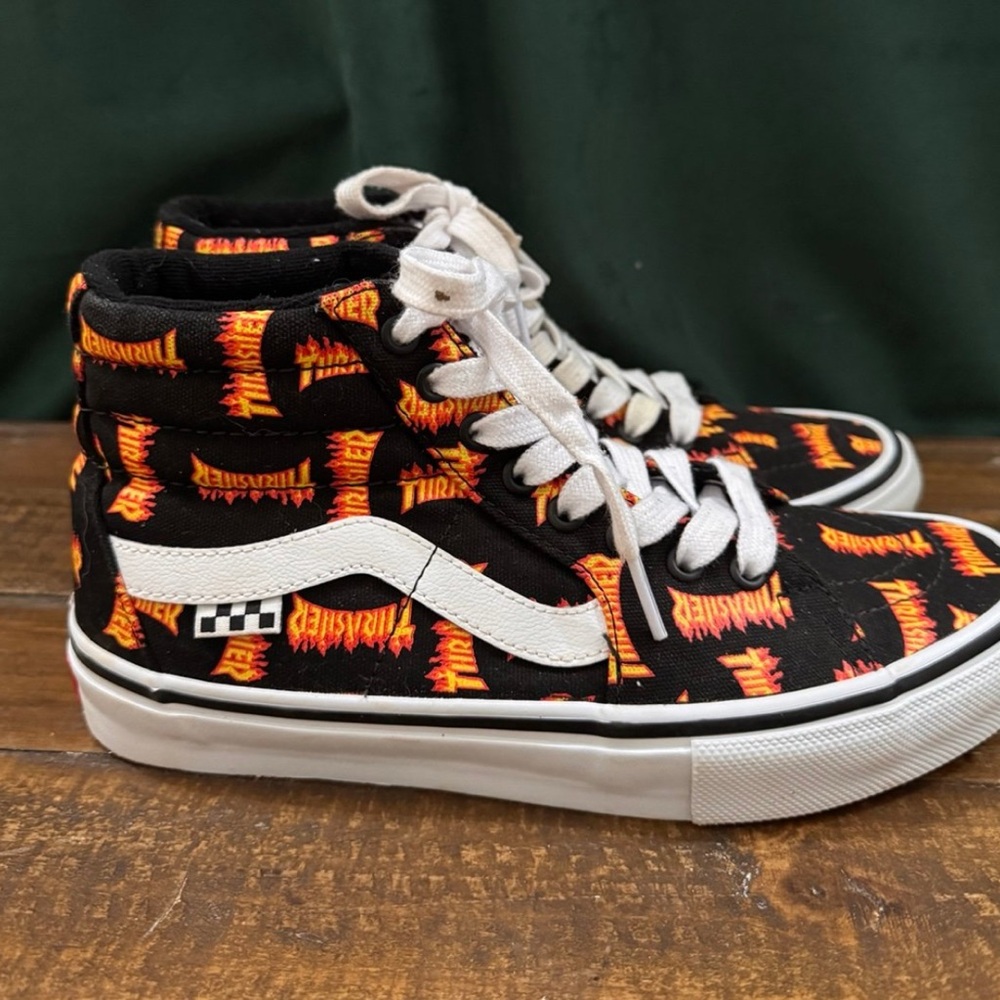 Vans High-Top Sneakers - Black and Orange